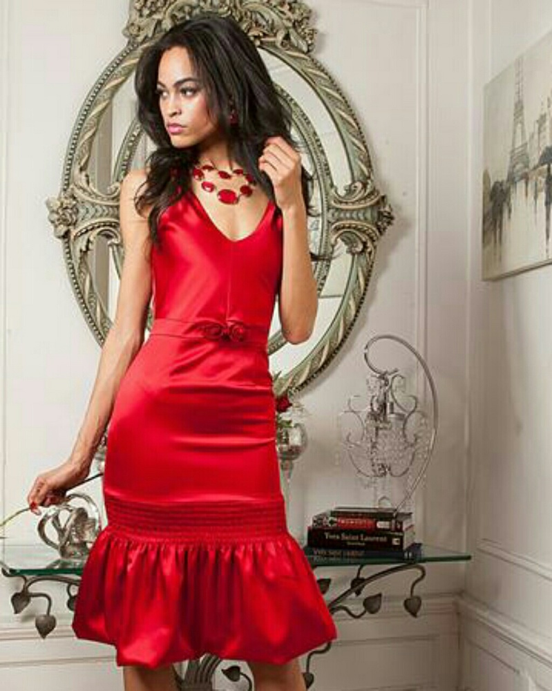 Silk Ruffle Dress